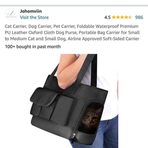 Amazon Dog, Cat,  Pet Carrier - Picture 4 of 6